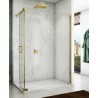 SanSwiss Cadura CADUO Walk-In Ścianka Wolnostojąca Dwuczęściowa Złota P 100 cm Szkło Przezroczyste (CADUOD1001207)