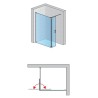 SanSwiss Cadura CADUO Walk-In Ścianka Wolnostojąca Dwuczęściowa Chrom L 140 cm Szkło Przezroczyste (CADUOG1405007)
