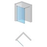 SanSwiss Cadura CAT4 Walk-In Ścianka Wolnostojąca Chrom 90 cm Szkło Przezroczyste (CAT40905007)
