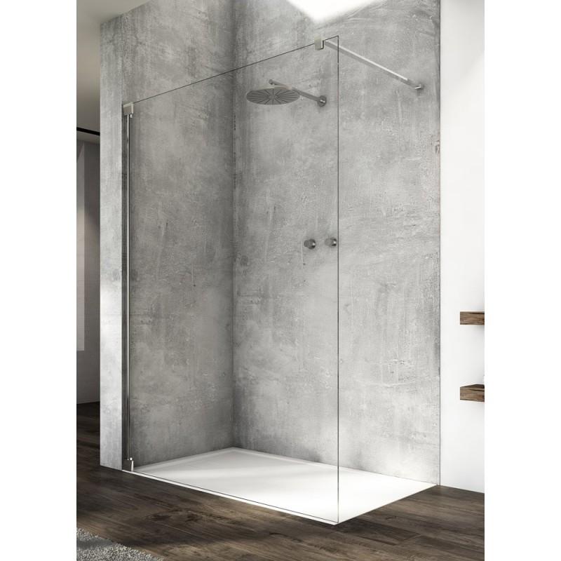SanSwiss Cadura CAT4 Walk-In Ścianka Wolnostojąca Chrom 90 cm Szkło Przezroczyste (CAT40905007)