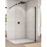 SanSwiss Cadura CAT4 Walk-In Ścianka Wolnostojąca Czarna 110 cm Szkło Przezroczyste (CAT41100607)