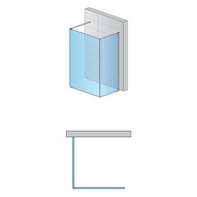 SanSwiss Cadura CAT4+CAT3 Walk-In Chrom Kabina 120x90 cm Szkło Przezroczyste (CAT41205007+CAT30905007)
