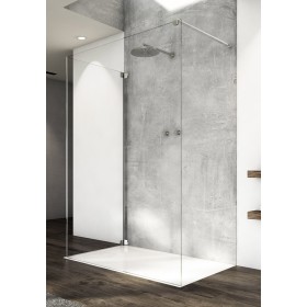 SanSwiss Cadura CAT4+CAT3 Walk-In Chrom Kabina 140x80 cm Szkło Przezroczyste (CAT41405007+CAT30805007)