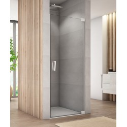 SanSwiss Cadura CA1 Drzwi Prysznicowe do 100x200 cm P NA WYMIAR Białe Szkło Przezroczyste (CA1DSM10907)