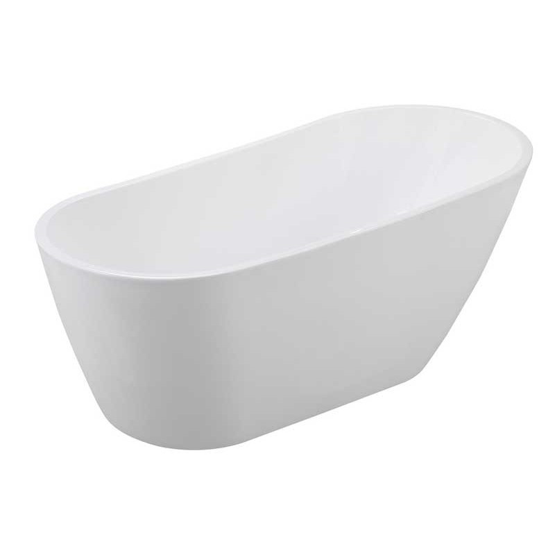 Besco Melody Wanna Wolnostojąca 150x80 + maskownica syfonu z przelewem biała