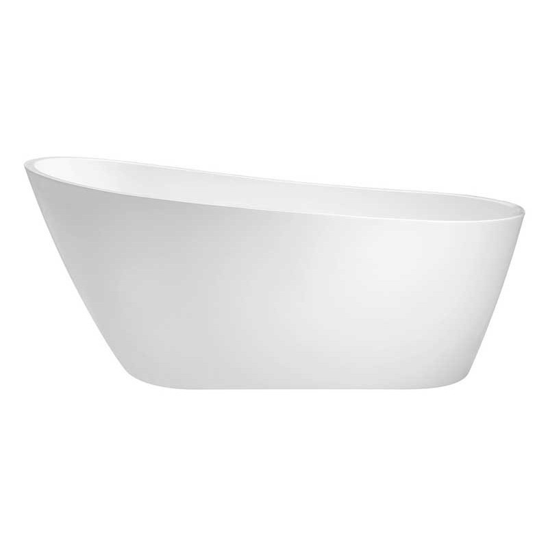 Besco Melody Wanna Wolnostojąca 150x80 + maskownica syfonu z przelewem biała