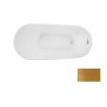 Besco Melody Glam Wanna Wolnostojąca Złota 170x80 + maskownica syfonu z przelewem chrom