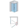 SanSwiss Cadura CA1+CAT1 Kabina Prysznicowa P Czarna NA WYMIAR (do 100 cm)x80 cm Szkło Przezroczyste (CA1DSM10607+CAT10800607)