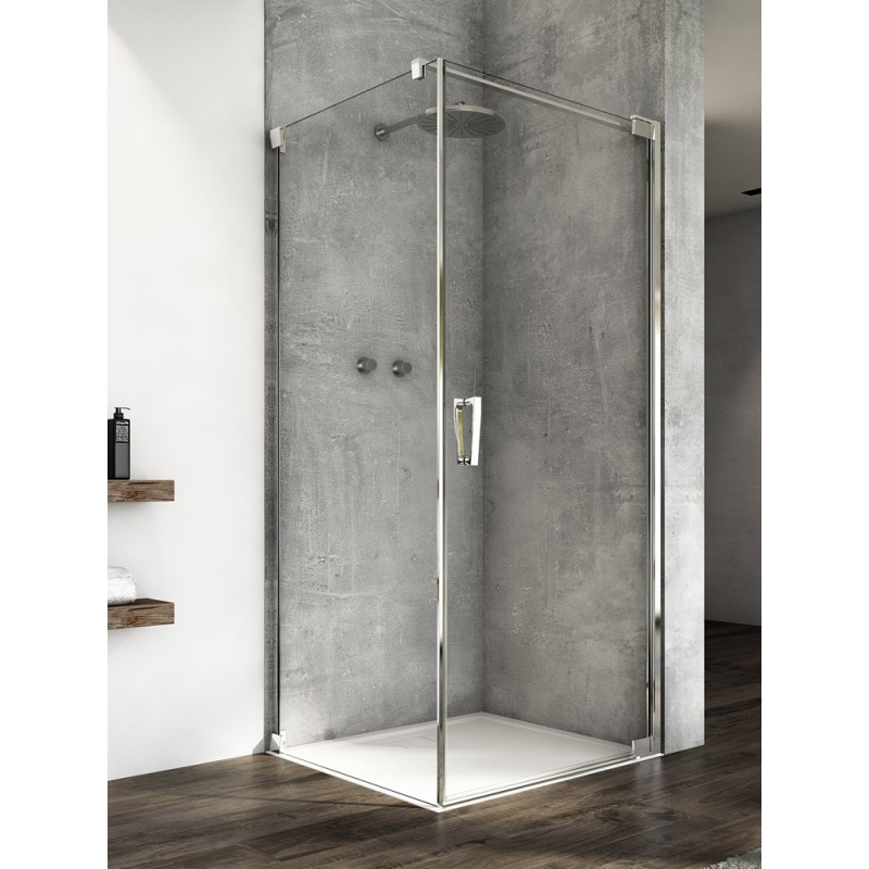 SanSwiss Cadura CA1+CAT1 Kabina Prysznicowa P Chrom NA WYMIAR (do 100 cm)x120 cm Szkło Przezroczyste (CA1DSM15007+CAT11205007)