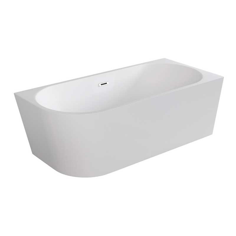 Besco Zoya Wanna Wolnostojąca Przyścienna + maskownica syfonu z przelewem czarna 170x80 Prawa