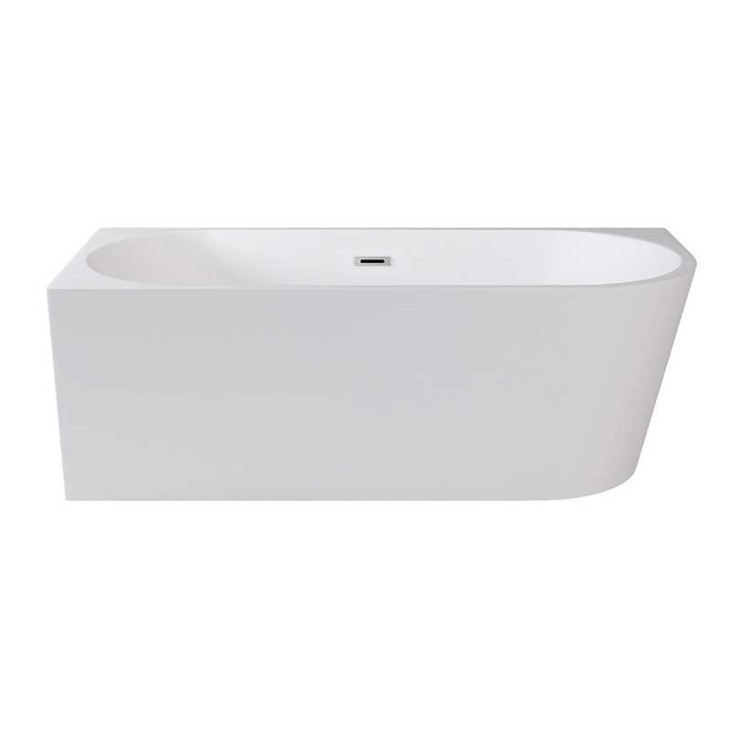 Besco Zoya Wanna Wolnostojąca Przyścienna + maskownica syfonu z przelewem czarna 170x80 Prawa