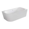 Besco Zoya Wanna Wolnostojąca Przyścienna + maskownica syfonu z przelewem biała 170x80 Prawa