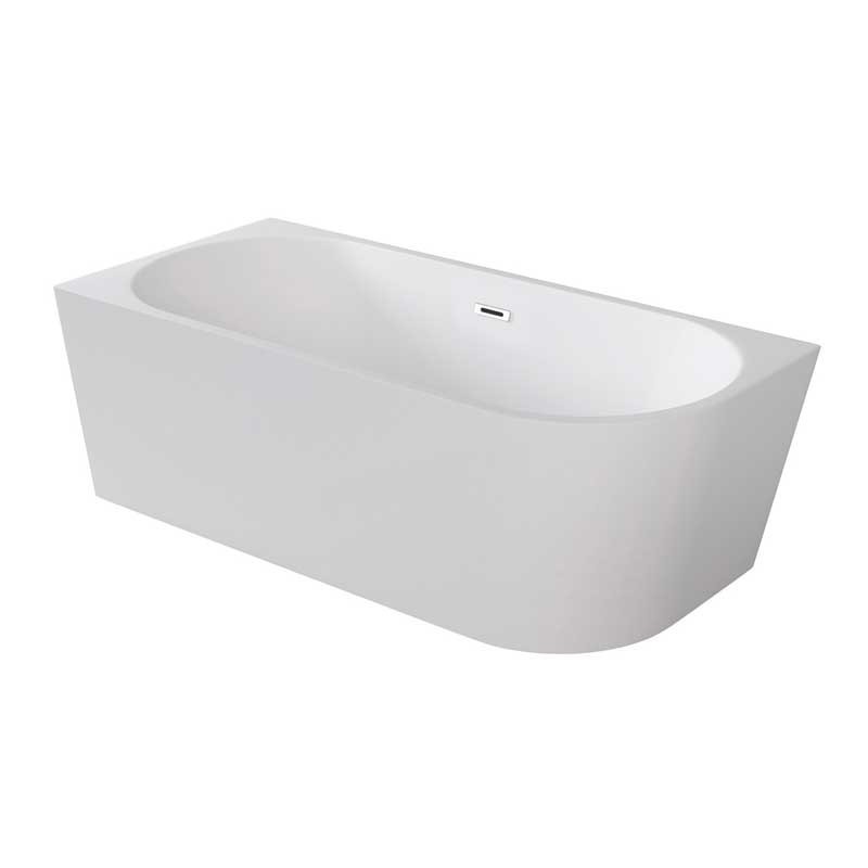 Besco Zoya Wanna Wolnostojąca Przyścienna + maskownica syfonu z przelewem biała 170x80 Prawa