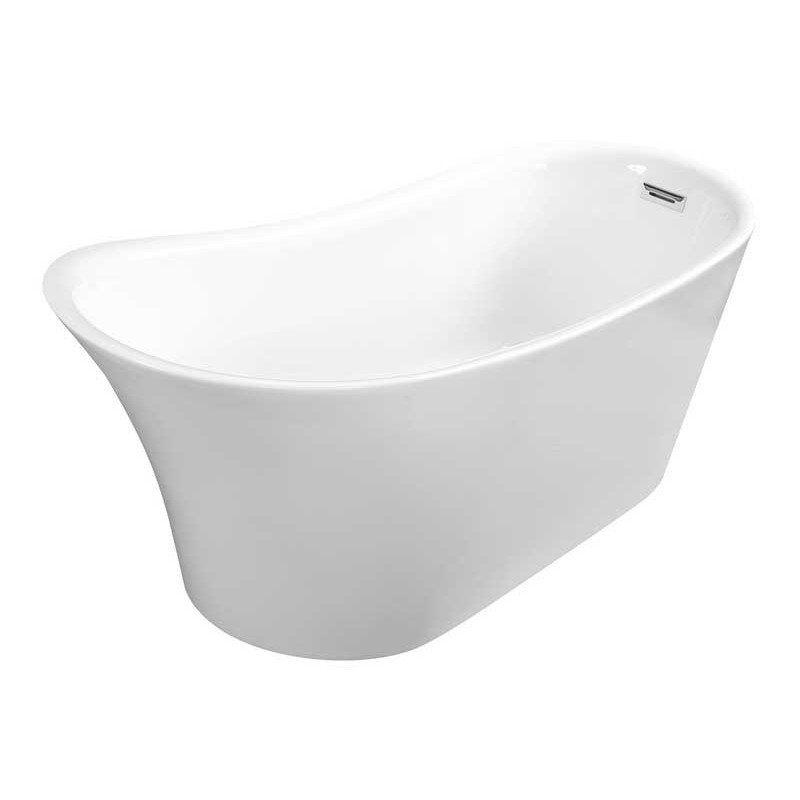 Besco Evita Wanna Wolnostojąca + maskownica syfonu z przelewem złota 160x80