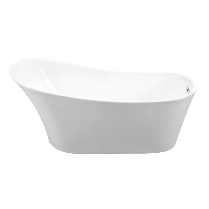Besco Evita Wanna Wolnostojąca + maskownica syfonu z przelewem złota 160x80