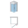 SanSwiss Pur PUR1+PUDT2P Kabina Prysznicowa Prawa do 100x80 cm Szkło Przezroczyste (PUR1DSM11007 + PUDT2P0801007)