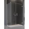 SanSwiss Pur PU31P+PUDT3P Kabina Prysznicowa Prawa ze ścianką 120x100 cm Szkło Przezroczyste (PU31PD1201007+ PUDT3P1001007)