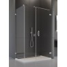 SanSwiss Pur PU31+PUDT3P Kabina Prysznicowa Prawa ze ścianką NA WYMIAR 160x160 cm Szkło Przezroczyste (PU31DSM41007 + PURDT3SM41