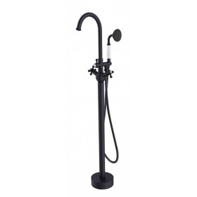 Besco Retro Bateria Wolnostojąca Wannowa Czarny mat