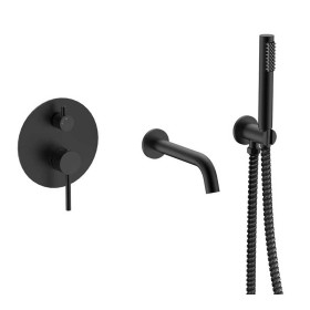 Besco Veo bateria wannowa podtynkowa Czarny mat