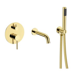 Besco Veo bateria wannowa podtynkowa Złota