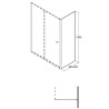 Besco Duo Slide Black Panel Boczny do kabiny 90x195 cm (PDSB-90)