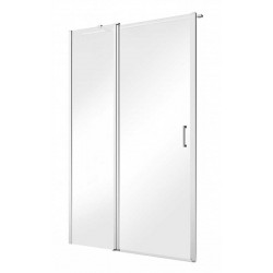 Besco Exo-C drzwi prysznicowe zawias kolumnowy przejrzyste szkło 100x190 (EC-100-190C)