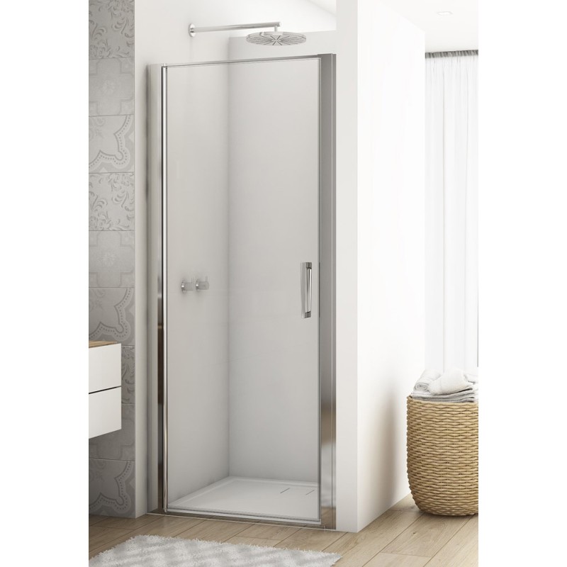 SanSwiss Divera D22T1 Drzwi Prysznicowe Wahadłowe Jednoczęściowe Chrom 70x200 cm Szkło Przezroczyste (D22T10705007)