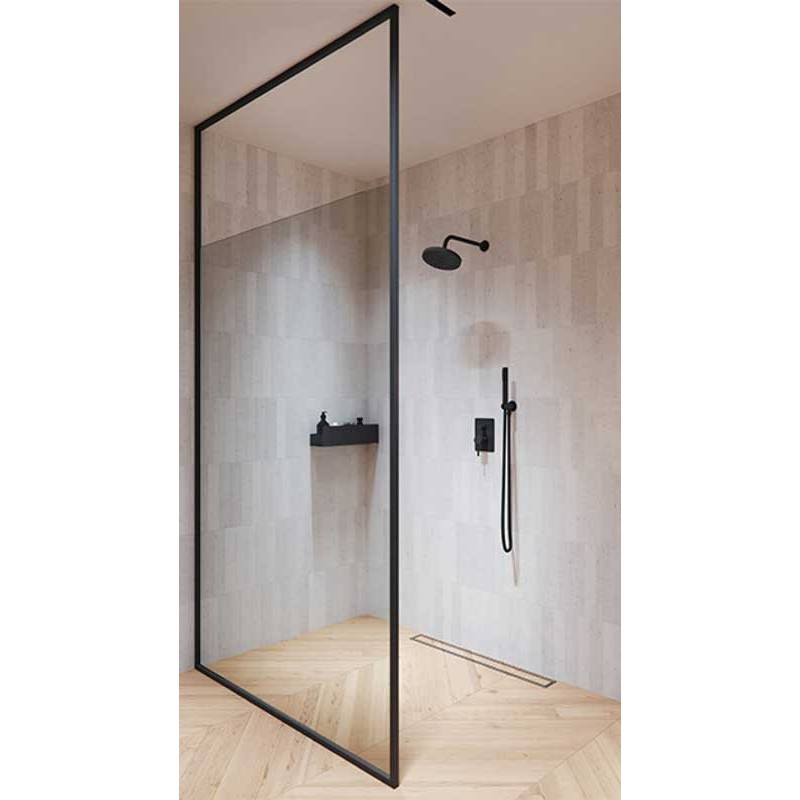 Besco Icon kabina Walk-In przejrzyste szkło regulowana wys 100x200 cm (IC-100-200C)
