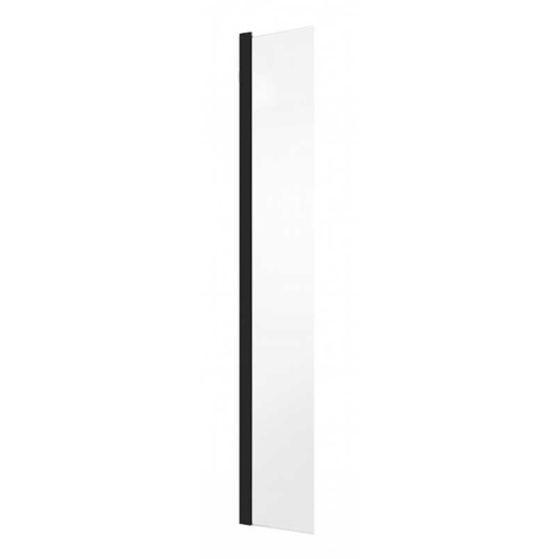 Besco Eco-N Black panel boczny do Walk-In zawias kolumnowy przejrzyste szkło 30x195 (PEFB-30-195C)