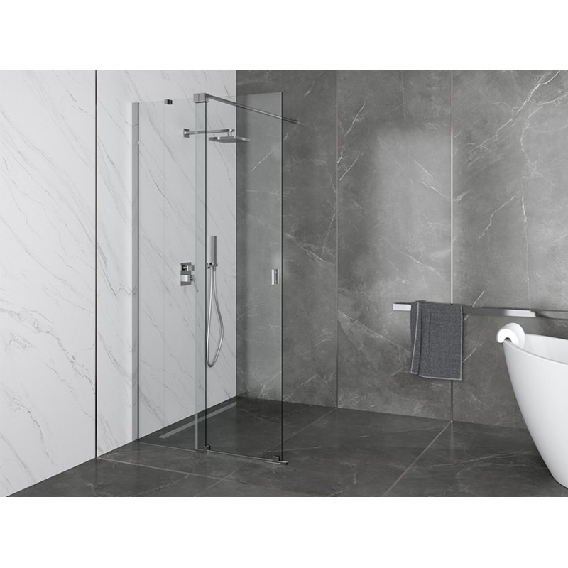 Besco Vayo Kabina Walk-In przesuwny przejrzyste Szkło 100x200 cm (VY-100-200C)