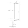 Besco Vayo Kabina Walk-In przesuwny przejrzyste Szkło 100x200 cm (VY-100-200C)