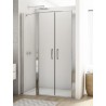 SanSwiss Divera D22T32 Drzwi Prysznicowe Wahadłowe Dwuczęściowe Chrom 140x200 cm Szkło Przezroczyste (D22T32100405007)