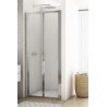 SanSwiss Divera D22K Drzwi przesuwne Dwuczęściowe Chrom 80x200 cm Szkło Przezroczyste (D22K0805007)