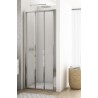SanSwiss Divera D22S3 Drzwi przesuwne Trzyczęściowe Chrom 120x200 cm Szkło Przezroczyste (D22S31205007)