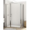 SanSwiss Divera D22T31+D22F1 Kabina prysznicowa ze ścianką chrom 110x80x200 cm Szkło Przezroczyste (D22T31070405007 + D22F108050