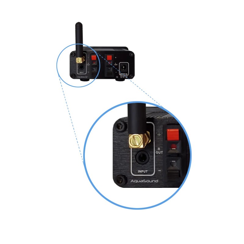 Aquasound Zestaw radio łazienkowe N-Joy 30 W z głośnikami Rumba Chrom Mat (MP3, RADIO INTERNETOWE, BLUETOOTH, IPX7)  (EMN30-RC)