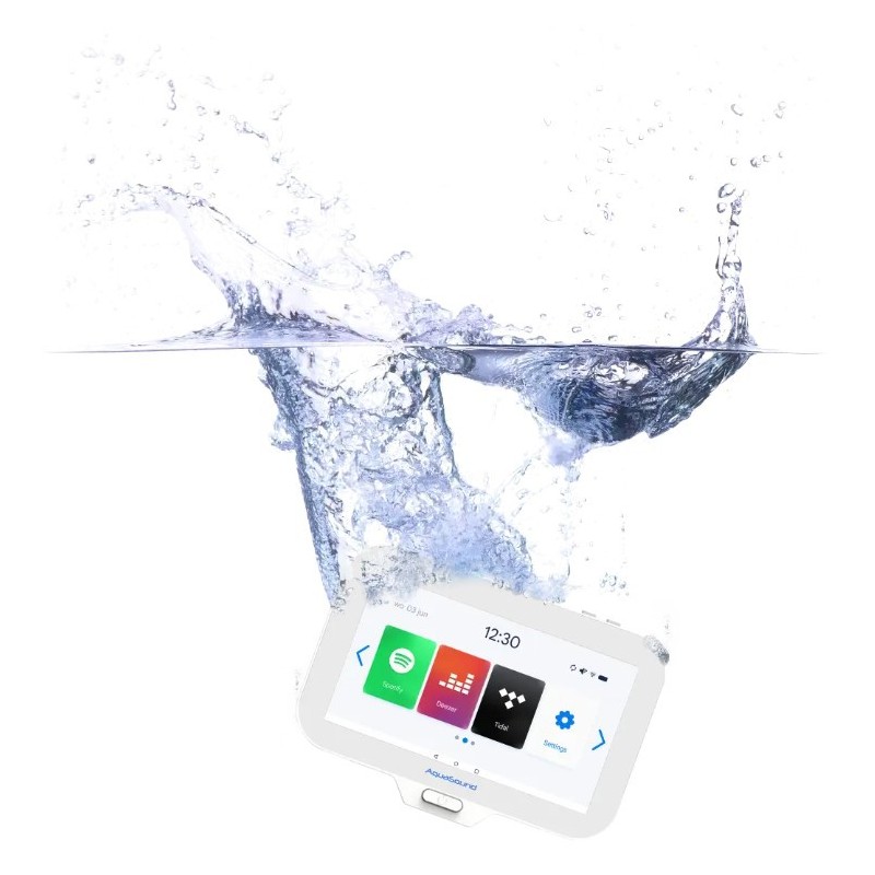 Aquasound Zestaw radio łazienkowe N-Joy 30 W z głośnikami Rumba Chrom Mat (MP3, RADIO INTERNETOWE, BLUETOOTH, IPX7)  (EMN30-RC)