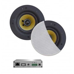 Aquasound Wzmacniacz WiFi-audio 30 W z głośnikami Rumba Białymi (WMA30-RW)
