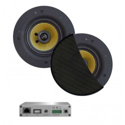 Aquasound Wzmacniacz WiFi-audio 50 W z głośnikami Samba Czarny mat (WMA50-SZ)