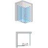 SanSwiss Divera D22S2B+D22F1 Kabina prysznicowa drzwi podwójne rozsuwane chrom 120x90x200 cm (D22S2B1205007 + D22F10905007)