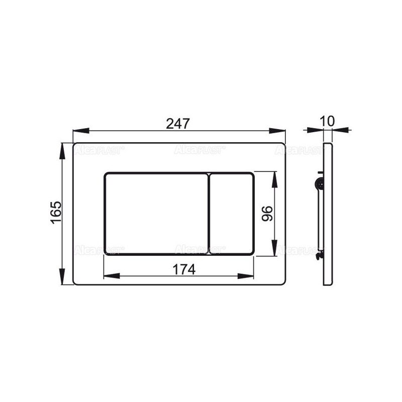 AlcaPlast M279 Metal Przycisk Sterujący