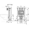 AlcaPlast  A101 Sadromodul 850 (AM101/850) Stelaż - spłuczka podtynkowa do suchej zabudowy