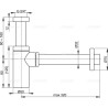 AlcaPlast Syfon umywalkowy Ø32 DESING metalowy A400