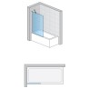 SanSwiss Easy STR4P6B Parawan nawannowy jednoczęściowy Chrom 75x150 cm (STR4P6B0755007)