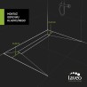 Laveo Basso Odpływ Liniowy 50 cm czarny (COB_750D)