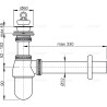 AlcaPlast Syfon umywalkowy Ø32 metalowy A437