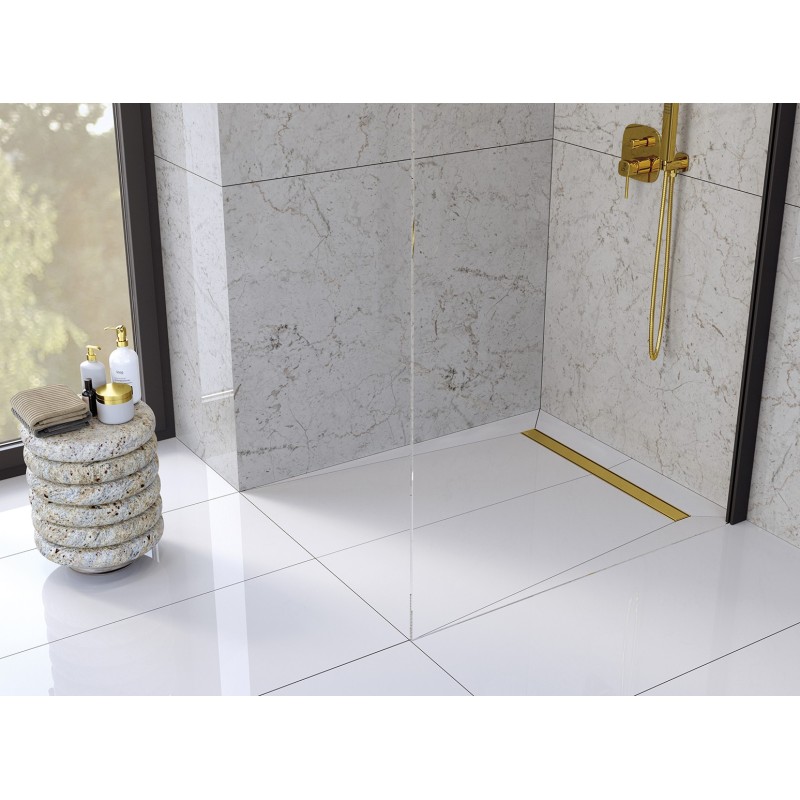 Laveo Basso Odpływ Liniowy 90 cm złoty (COB_G90D)