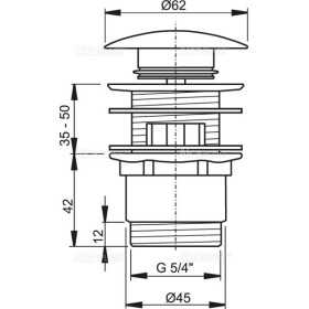 AlcaPlast Spust umywalki click/clack 5/4