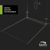Laveo Basso odpływ liniowy przyścienny 90 cm czarny (COB_791D)
